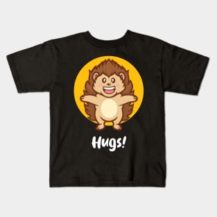 Hedgehog hugs! (on dark colors) Kids T-Shirt